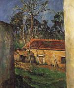 Farm Courtyard in Auvers Paul Cezanne